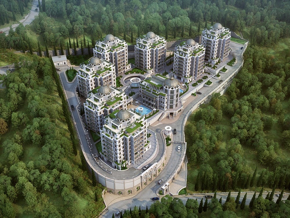 Визуализация жилого комплекса «Дипломат» в Крыму