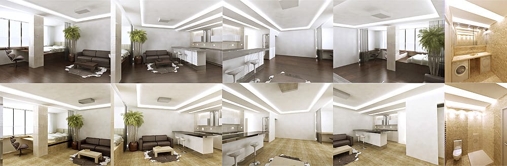 Однокомнатная квартира-студия 56 м²