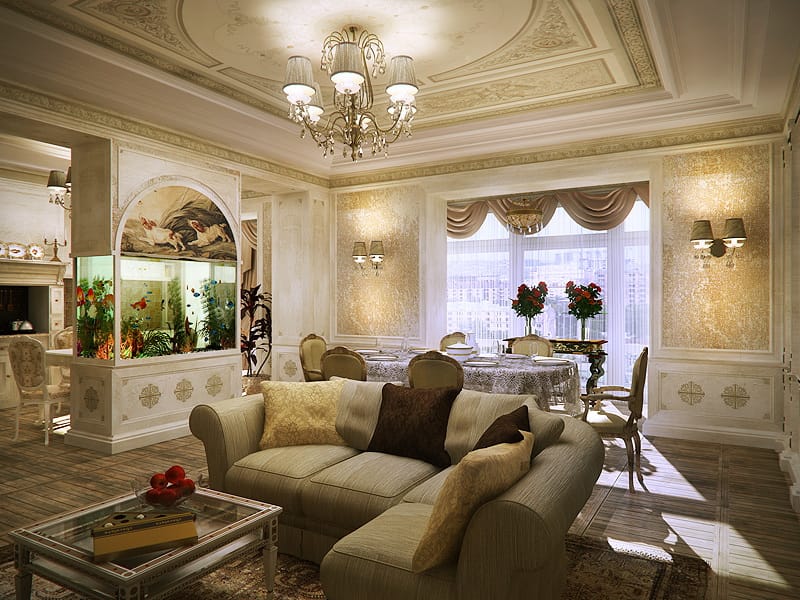 Квартира 120 м² в классике с элементами востока