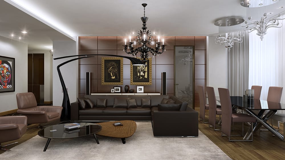 Квартира с мебелью Minotti