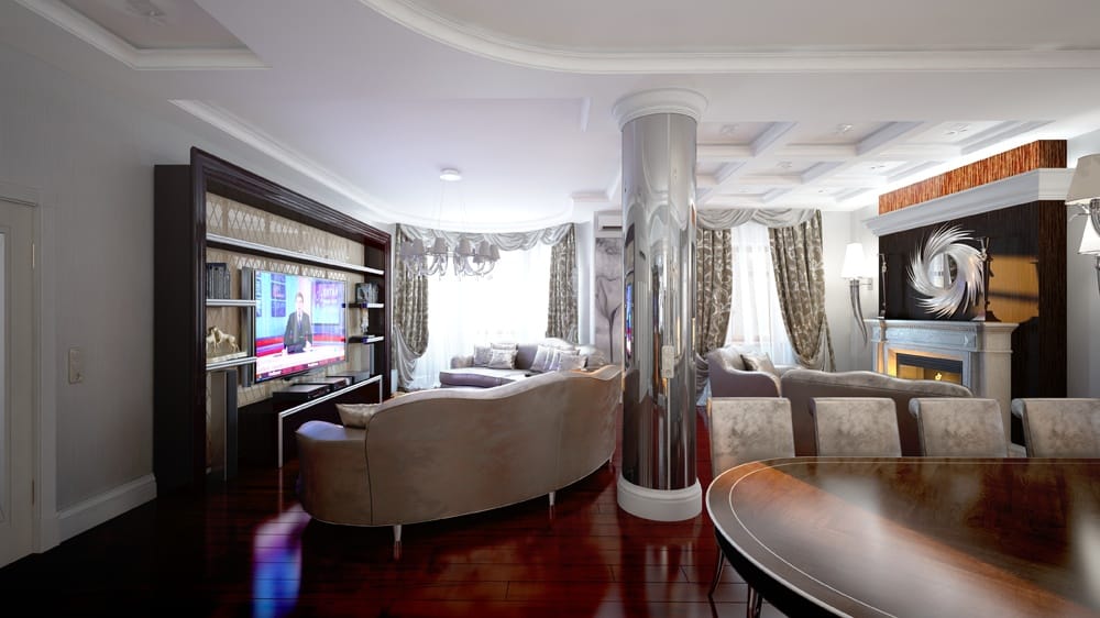 Гостиная и столовая
