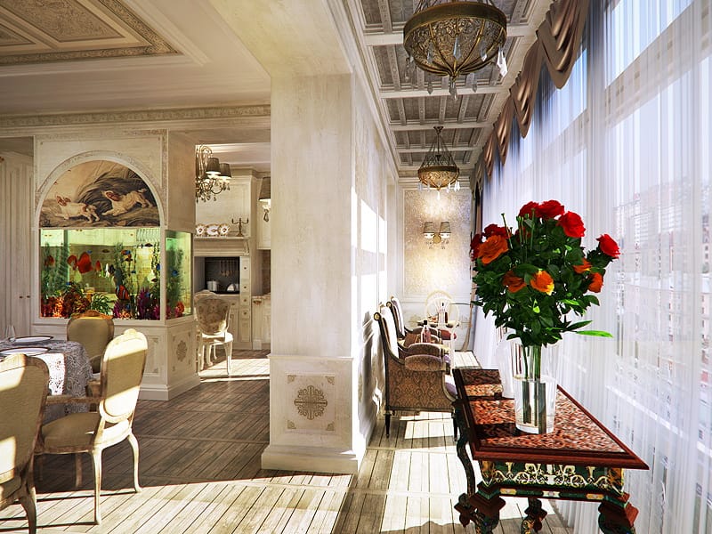 Квартира 120 м² в классике с элементами востока