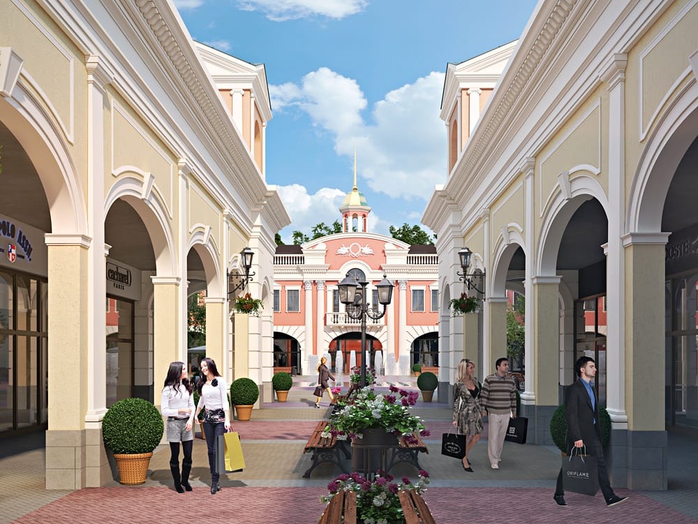 Общий вид торгового комплекса Pulkovo Outlet Village